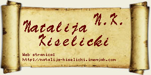 Natalija Kiselički vizit kartica